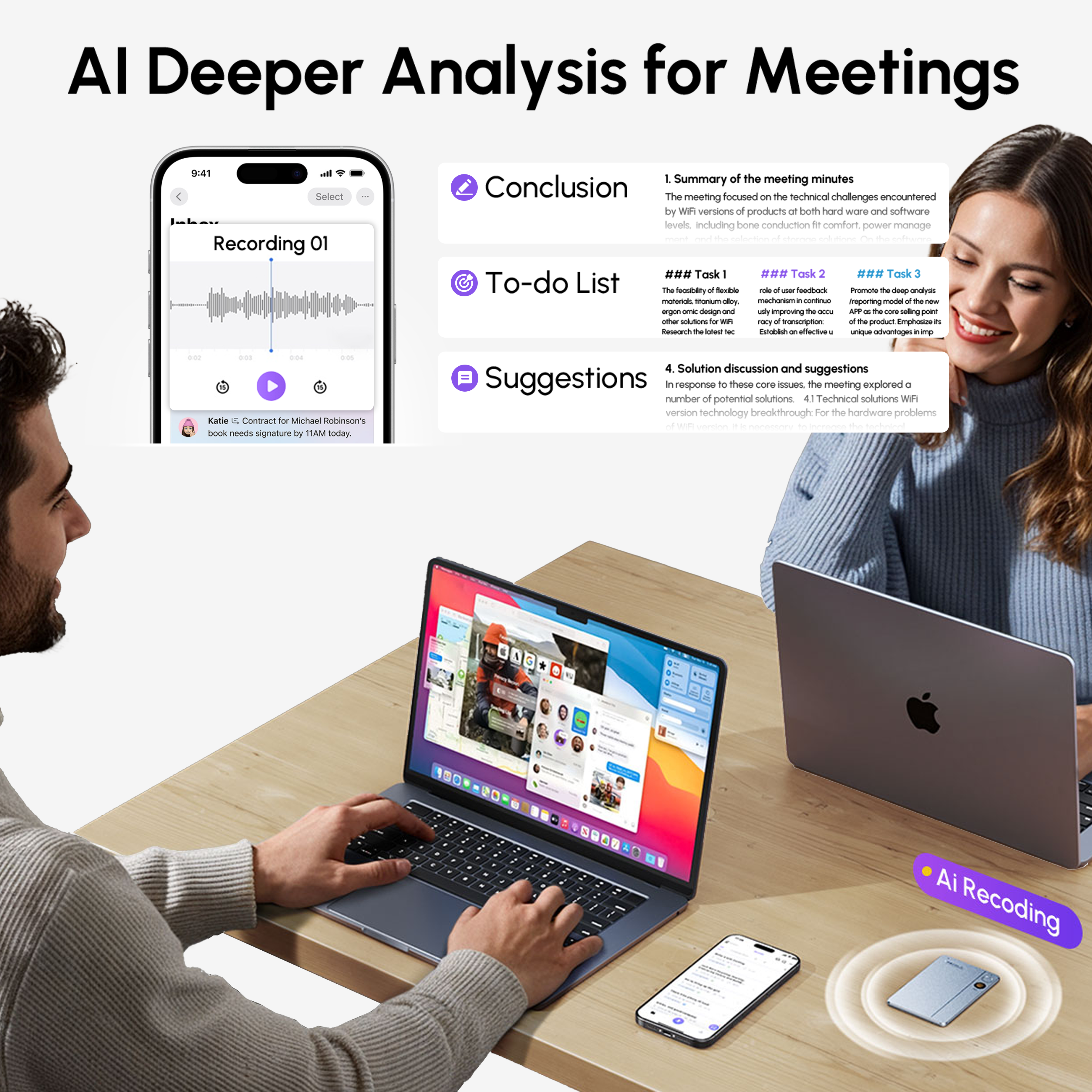 RecolX Tap™ AI Voice Recorder