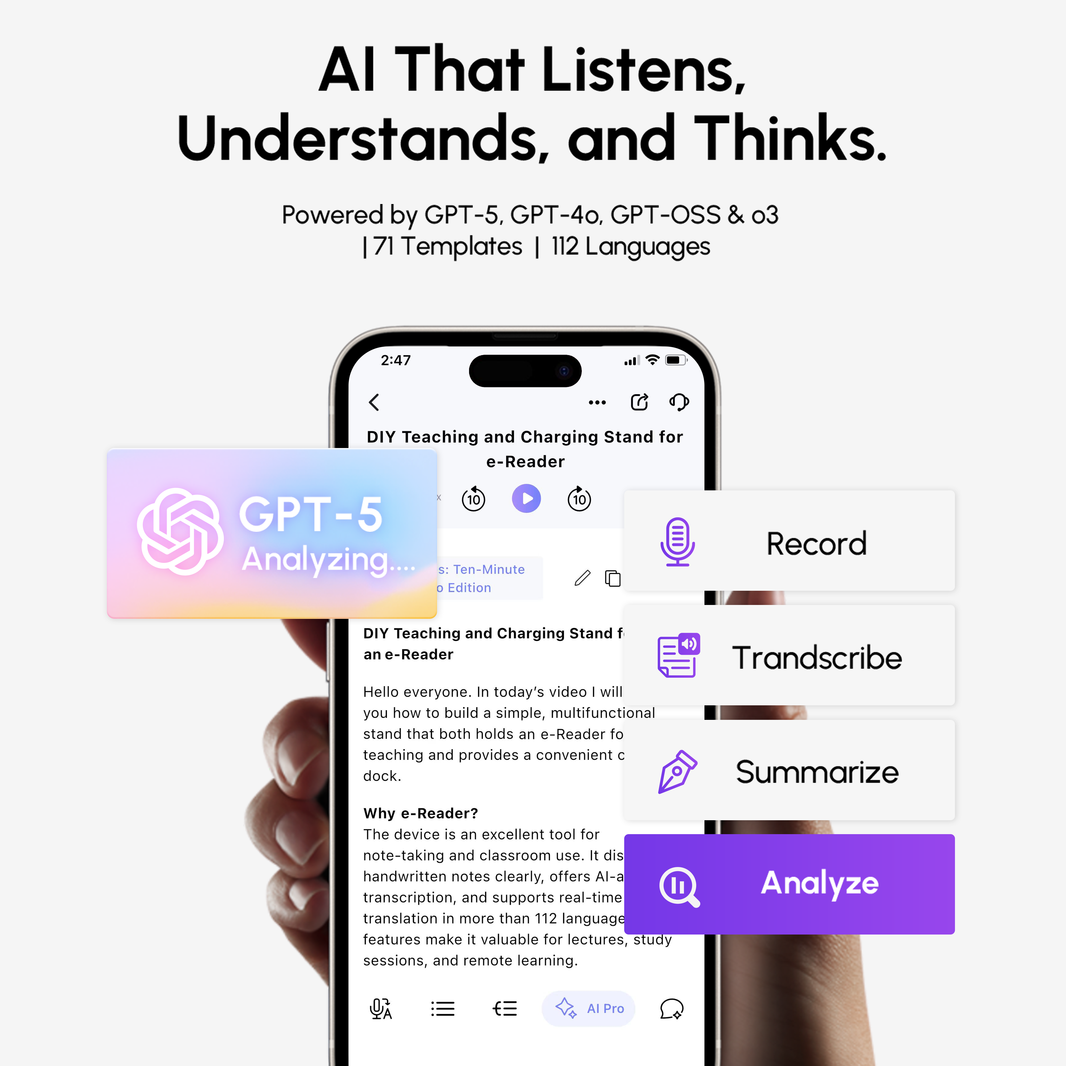 RecolX Tap™ AI Voice Recorder