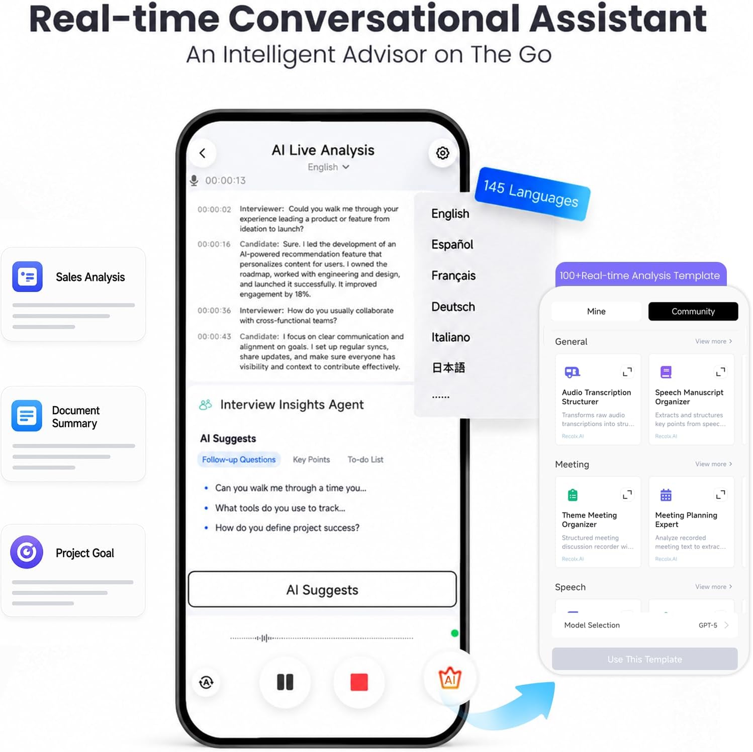 Recolx AI Earbuds & AI Annual Pro Plan