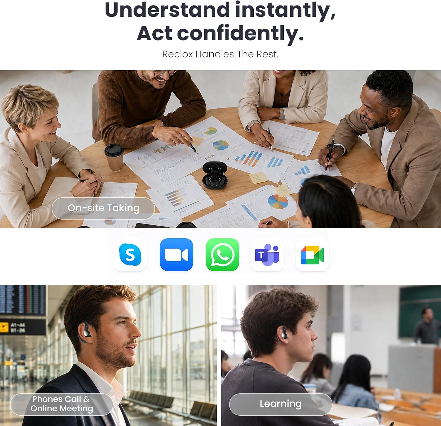 Recolx AI Earbuds & AI Annual Pro Plan