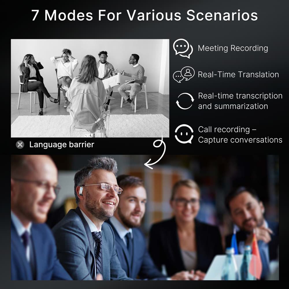 Recolx AI Voice Recorder Earbuds