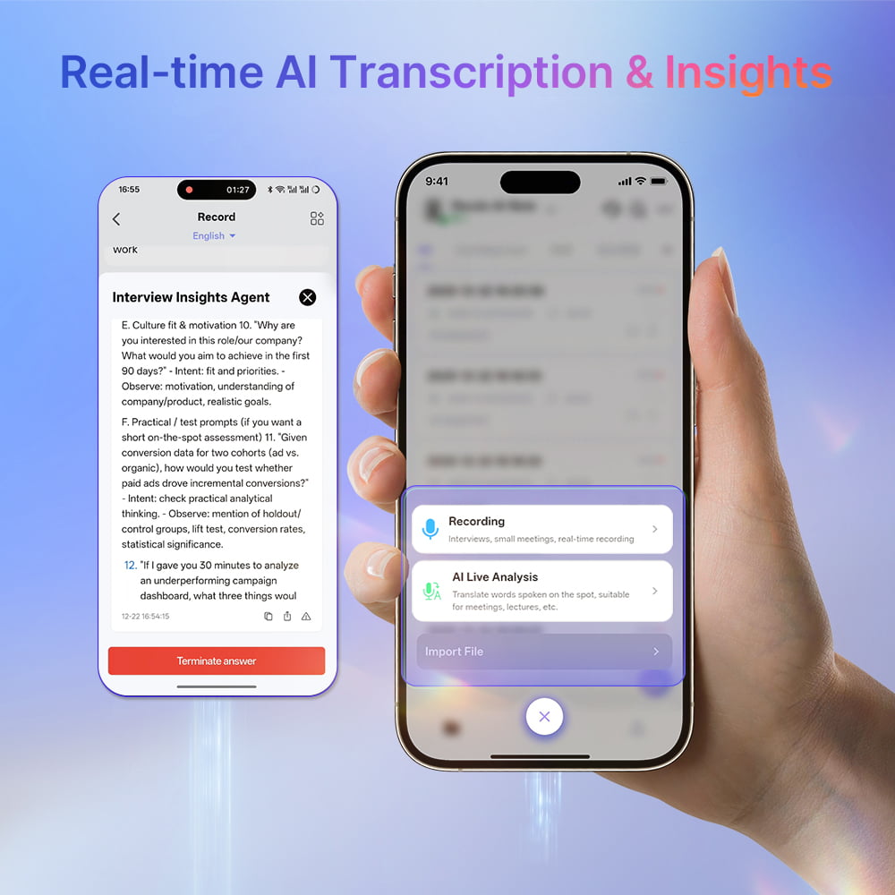 Recolx Tap™ Pro AI Voice Recorder
