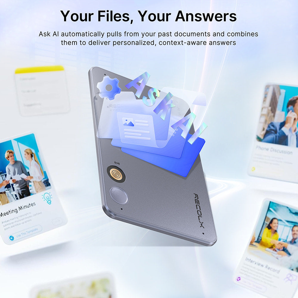 Recolx Tap™ Pro AI Voice Recorder