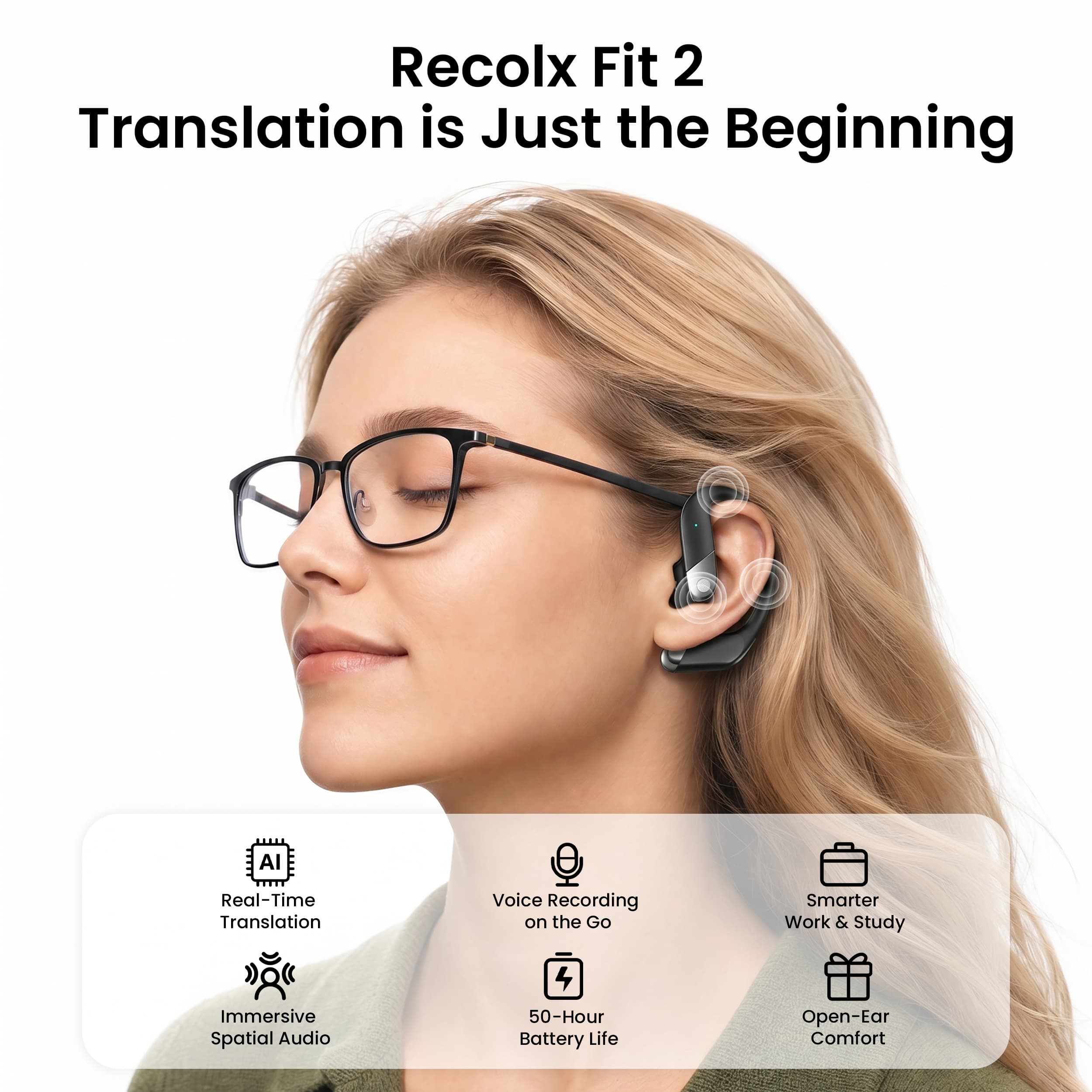 Recolx Loop Fit 2 AI Recording Earbuds