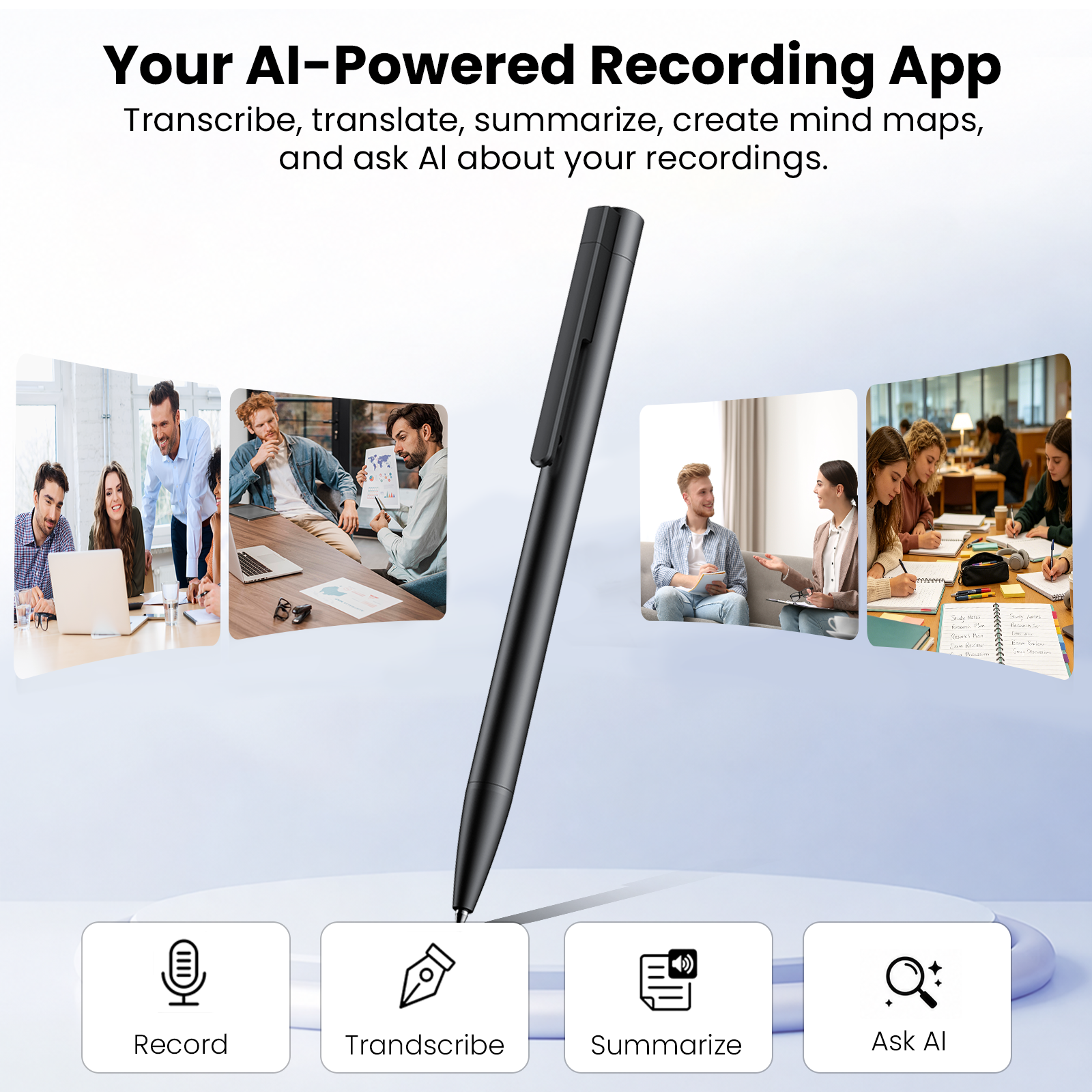 Recolx M-PEN AI Voice Recorder Pen